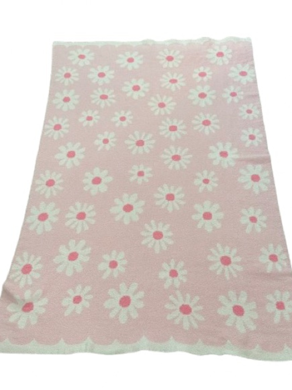 Martha Stewart Kid's Pink Daisy Soft Fluffy Fleece Double-sided Throw Blanket - Picture 2 of 10
